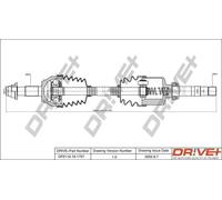 Semiasse DP2110.10.1757 Drve+ per FIAT PEUGEOT CITROËN