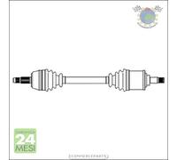 Semiasse Metelli Anteriore Dx Destro per FORD FIESTA KA