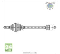 Semiasse Metelli Anteriore Dx Destro per FORD MONDEO #b7