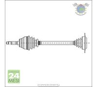 Semiasse Metelli Anteriore Sx Sinistro per FIAT PUNTO