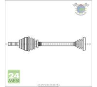 Semiasse Metelli Anteriore Sx Sinistro per SEAT TOLEDO IV IBIZA SKODA RAPID VW