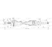 Semiasse OPEN PARTS 1054mm - DRS6138.00 per PEUGEOT BOXER 2.5 D