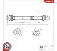 Semiassi ESEN SKV 76SKV159 per NISSAN NAVARA 2.5 dCi 4WD 4x4
