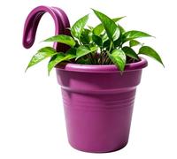 Semicircle Flower Boxes, Railing Hanging Strawberry Holder Pots, Integrated Drain Knob Deck Planters, Weatherproof Outdoor Fence Baskets, Space Saving Durable Container For Porch Patio Balcony