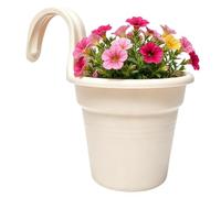 Semicircle Flower Boxes, Railing Hanging Strawberry Holder Pots, Integrated Drain Knob Deck Planters, Weatherproof Outdoor Fence Baskets, Space Saving Durable Container For Porch Patio Balcony
