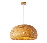 Semicircle Pendant Light Bowl Shape Shade Cover Mesh Indoor Suspension Lamp Living Dining Room Chandelier Lights with Cord 47inches(45CM)