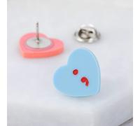 Semicolon Cuore Pin Risvolto Distintivo Acrilico Regalo Mentale Salute Suicidio