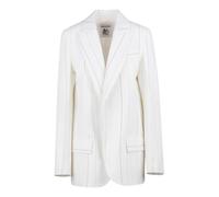 Semicouture - Giacca Candida a riga gessata - - Jackets - Donna - Bianco - L