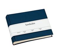 Semikolon 350978 Album Classic Small - 21,5 x 16 cm - 80 pagine color crema, per 10 x 15 foto - blu navy scuro