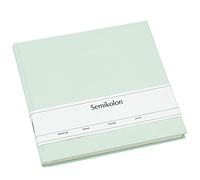 Semikolon 361780 Libro degli ospiti - 25 x 23 cm - con 180 pagine bianche da personalizzare, segnalibro - verde muschio pastello