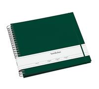 Semikolon 364012 Album a spirale Maxi Mucho - 34,5x30 cm - Album fotografico, 90 pagine nero, fotolibro a spirale, verde bosco