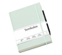 Semikolon 364100 Diario di viaggio Grand Voyage - 14 x 19,2 cm 304 pagine - 2 segnalibri Mappa del mondo - verde muschio pastello