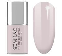 Semilac S610 Smalto UV 3 in 1 One Step Glossy Barely Pink 7 ml - Smalto gel UV rosa delicato | Perfetto per principianti | Base & Top Coat integrato