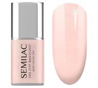 Semilac Smalto UV 3 in 1 One Step Glossy S258 Naked Glitter Peach 7 ml