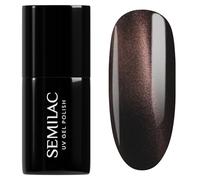 Semilac Smalto UV 965 Chocolate Gloss 7ml - Marrone profondo con caldo effetto magnetico Cat-Eye Gloss, collezione Inner Glow