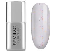 Semilac Smalto UV Top Coat T30 Candy Drops 7ml - Gel Top Coat trasparente con particelle colorate, effetto nail art