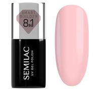 Semilac Smart Builder 824 Soft Blush - Smalto UV per unghie, 7 ml, colore: pesca chiaro, formula 8 in 1, autolivellante, applicazione rapida e senza sforzo