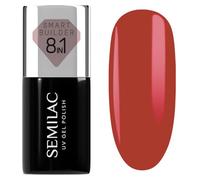 Semilac Smart Builder 827 Classic Cherry - Smalto UV per unghie, 7 ml, colore: rosso ciliegia, formula 8 in 1, autolivellante, applicazione rapida e senza sforzo