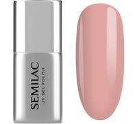 Semilac Smalto UV Fiber Base Beige 7ml - Base ibrida rinforzante con fibre di nylon, autolivellante, beige naturale