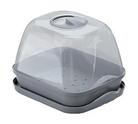 Seminatore/vassoio multiuso con coperchio in policarbonato SERRA DA TAVOLO RESPANA, dimensioni (mm) 257x196x185, colore Stone Grey