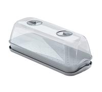 Seminatore/vassoio multiuso con coperchio in policarbonato SERRA DA TAVOLO RESPANA, dimensioni (mm) 515x196x185, colore Stone Grey