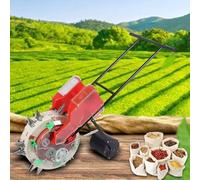 Seminatrice da giardino, Seminatrice a rulli a spinta manuale e applicatore di fertilizzanti a 5/6/7 bocche con 8 ruote for semi(5 mouths)