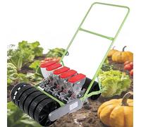 Seminatrice di precisione for verdure a spinta manuale Piantatrice manuale for semi da giardino Spaziatura tra le file regolabile Seminatrice for carote Ravanello Spinaci Soia(5row)