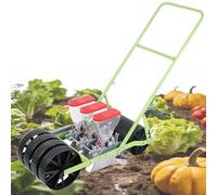 Seminatrice di precisione for verdure a spinta manuale Piantatrice manuale for semi da giardino Spaziatura tra le file regolabile Seminatrice for carote Ravanello Spinaci Soia(3row)