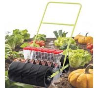 Seminatrice di precisione for verdure a spinta manuale Piantatrice manuale for semi da giardino Spaziatura tra le file regolabile Seminatrice for carote Ravanello Spinaci Soia(6row)