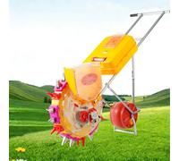 Seminatrice Manuale A Spinta, Spargisemi E Distributore Di Fertilizzante Con Ruota, Contenitore Per Semi Trasparente E Tubo Per Fertilizzante, Seminatrice A Rullo A Spinta Manuale(8 nozzles)