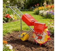 Seminatrice manuale con applicatore di fertilizzanti, seminatrice da giardino con rullo, profondità regolabile, per piantare mais, cotone, soia, arachidi(8 holes)