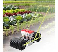 Seminatrice manuale da giardino, fioriera di precisione a spinta manuale per canapa, prezzemolo e cavolo, regolabile a 4 file di piante e distanza tra le file, ideale per piccoli giardini