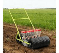 Seminatrice manuale da giardino, seminatrice manuale multifunzionale per semina a file, macchina agricola portatile ed efficiente, adatta per mais, arachidi, ravanelli e diverse verdure.(5 Row)