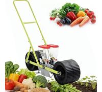 Seminatrice manuale per ortaggi, seminatrice per mais e soia, seminatrice da giardino a spinta, spaziatura tra le piante e tra le file regolabile, per semina di mais, arachidi, grano e fagioli 2row