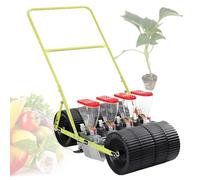 Seminatrice manuale portatile per verdure, spaziatura tra le file regolabile, controllo della profondità per piantare con precisione coriandolo, cavolo, spinaci, sedano, capacità 6 file