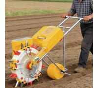 Seminatrice manuale, seminatrice a ruota singola per semina a file, rullo per semina da giardino, spandiconcime con ugelli, seminatrice a spinta per soia, arachidi e mais(4 Nozzles)