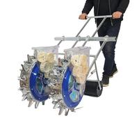 Seminatrice per semi e applicatore di fertilizzanti, seminatrice portatile a spinta manuale, macchina per la semina a rulli di precisione per la semina di mais, cotone, soia, arachidi(6 Mouths)
