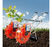seminatrice, Seminatrice a rulli for giardino a spinta manuale, applicatore di fertilizzanti e seminatrice for filari, seminatrice for fattoria con 16 piastre for semi, 12 bocche