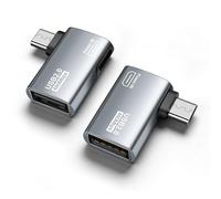 Seminer 2 adattatori Host Micro USB a USB 2.0 OTG con angolo di 90 gradi e alimentazione USB per smartphone e tablet