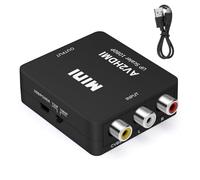 Seminer Adattatore da RCA a HDMI, 1080P RCA Composito CVBS AV a HDMI Video Audio Converter che Supporta PAL/NTSC per PC Laptop Mini Xbox PS2 PS3 TV VHS VCR Camera DVD Con Cavo di Alimentazione USB