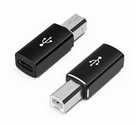 Seminer Adattatore da USB C Femmina a Stampante Maschio (2 Pack), USB Tipo C a USB B Connettore di Conversione Supporto Sincronizzazione Dati Compatibile con MIDI, Stampanti, Pianoforte Elettrico