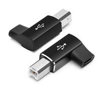 Seminer Adattatore da USB C Femmina a Stampante Maschio (2 Pack), USB Tipo C a USB B Connettore di Conversione Supporto Sincronizzazione Dati Compatibile con MIDI, Stampanti, Pianoforte Elettrico
