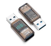 Seminer Adattatore USB 3.2 (2 Pack) Maschio a Femmina Con Display Digitale Trasparente, 10Gbps Espansione Per PC, Portatile