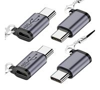 Seminer Adattatore USB C (4 Pack), Maschio Type-C a Micro USB Femmina, Supporto Sincronizzazione Dati, Compatibile Samsung Galaxy S8/S8+, Google Pixel 3/2