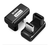 Seminer Adattatore USB C 80Gbps (2 Pack), Connettore USB-C Maschio a Tipo-C Femmina a Forma di U con PD 240W/80 Gbps, Estensore USBC per Steam Deck, Switch, Laptop, Tablet, Telefono