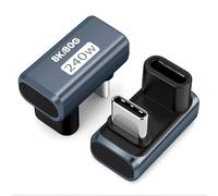 Seminer Adattatore USB C 80Gbps (2 Pack), Connettore USB-C Maschio a Tipo-C Femmina a Forma di U con PD 240W/80 Gbps, Estensore USBC per Steam Deck, Switch, Laptop, Tablet, Telefono