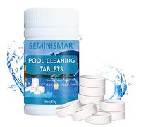 SEMINISMAR Compressa per la Pulizia della Piscina,Compresse di Cloro,Cloro Tablet,Pool Cleaning Tablet,Multifunzione Compresse di Cloro Clearwater