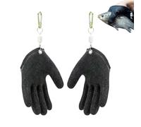 SEMINISMAR Guanti per La Pesca Carnivora,Guanti Da Pesca,Guanti Da Caccia in Lattice,Con 2 Magnetismo Buckle,Per La Cattura Di Pesci Predatori,1 Coppia
