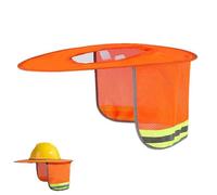 SEMINISMAR Visiera Parasole Per Elmetto Protettivo Cappello Duro Accessorio Casco Riflettente Scudo Collo Alta Visibilità Cantiere Arancione Ala Corta