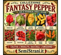 SEMISTRANI.IT - 100 Semi dei 10 PEPERONCINI più BIZZARRI del MONDO, Coll. FANTASY PEPPER + Guida: PRIMO, SCORPION, BHUTLAH, HABANERO, PETER PEPPER, CHARAPITA, ROCOTO, MUTANT, STROMBOLI, BISHOP